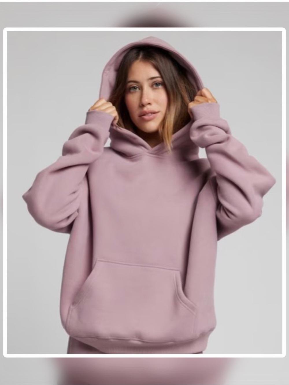 Comfrt Hoodie Sweatshirt: Basic Crop Oversized (orchid, new without tags)